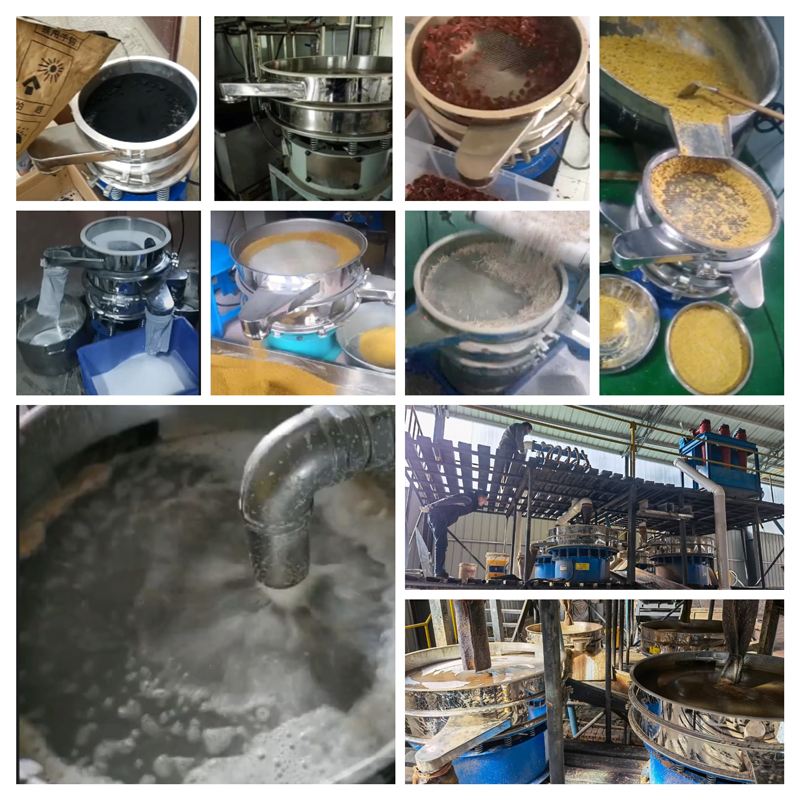 圓形振動篩適用行業(yè)：食品，陶瓷，醫(yī)藥，冶金，化工等行業(yè)。