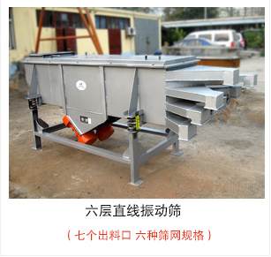六層直線振動篩加裝制成裝置，灰色油漆出口產(chǎn)品